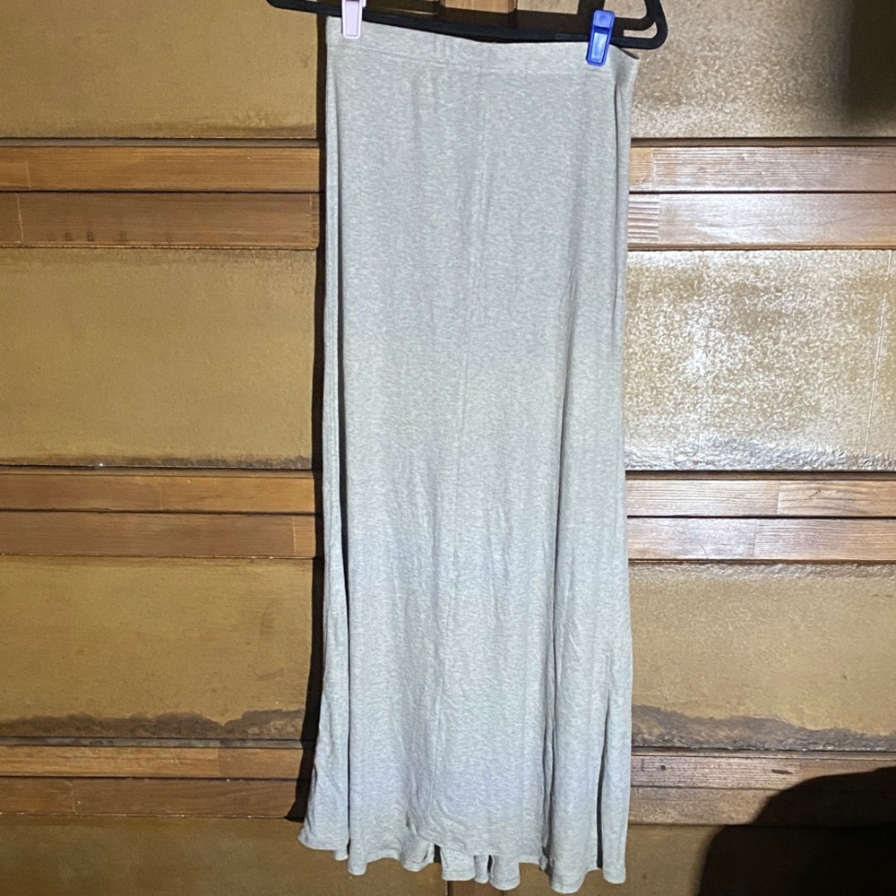 BCBGMaxAzria "Sydnee" Light Gray Maxi Skirt Size S